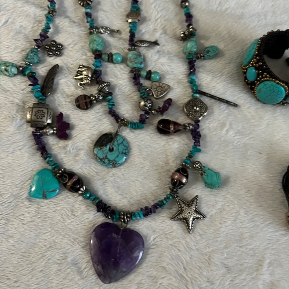 Anthropologie Boho Festival Summer Turquoise Necklace and bracelet. - Picture 10 of 10